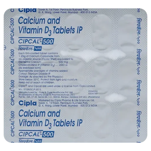 cipcal 500mg tablet 15's